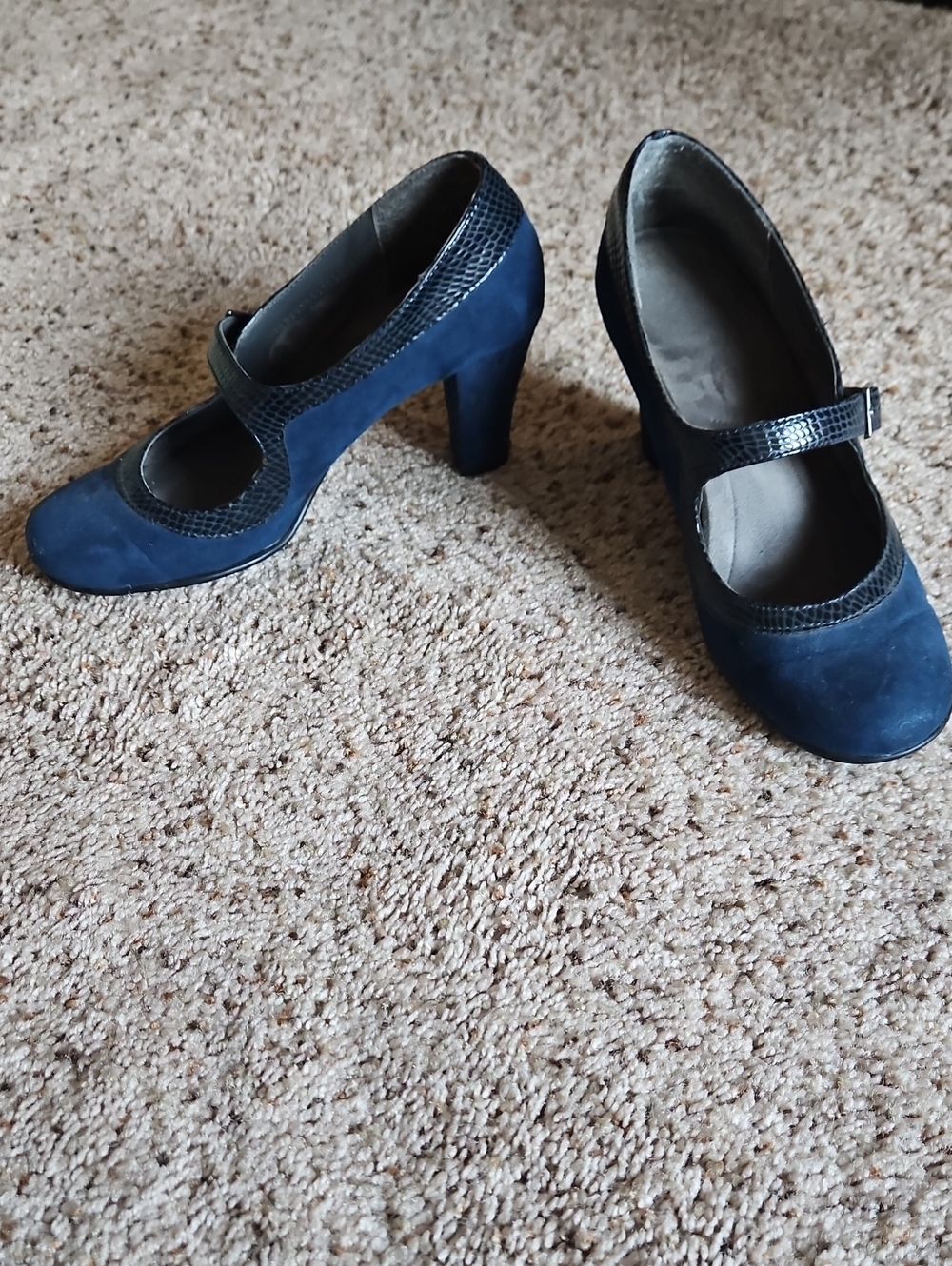 A2 By Aerosoles Blue Mary Jane Heels
